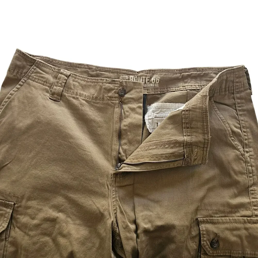 Route 66 Men's Cargo Shorts, Tan, Size 38